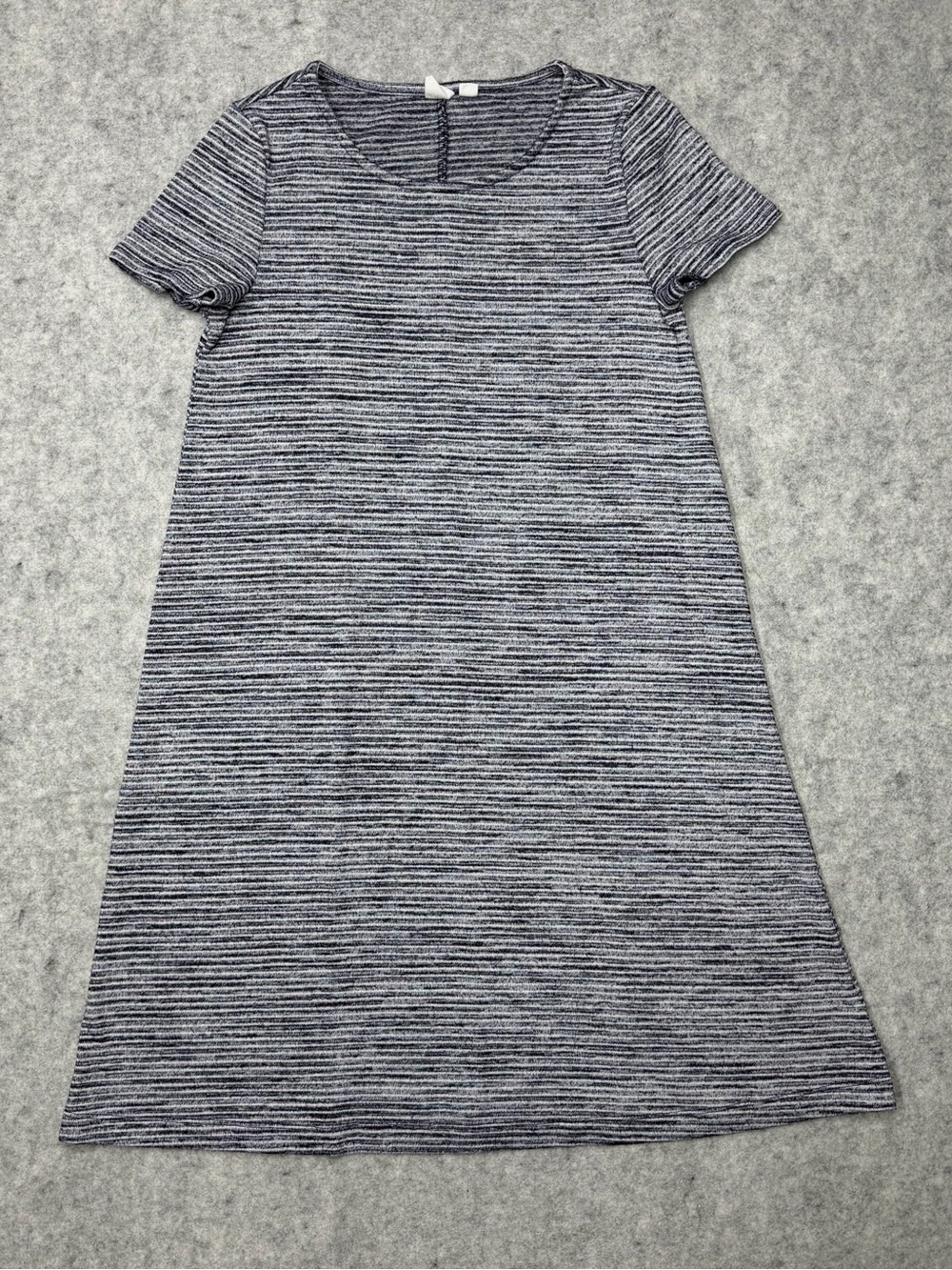 Gap Women's XS Short Sleeve A-Line T-Shirt Dress Blue White Space Dye Knit Mini